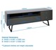 image 4 of Carbon TV-Stand with 1 Flap and 1 Door Grey | Black | Black and Grey | One Size | 44