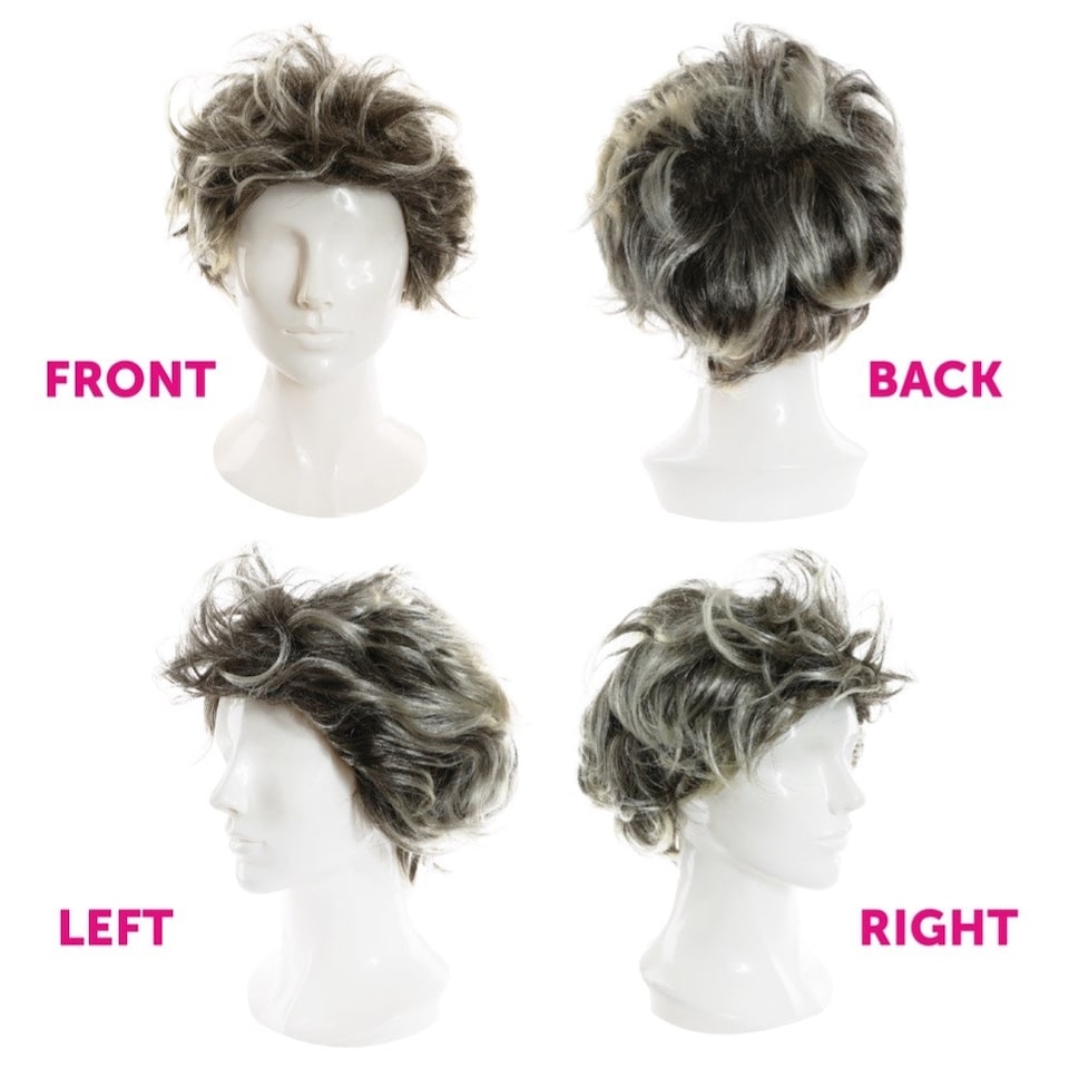 image 1 of Pack of 1 1980s Pop Star Wig | Brown | One Size