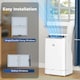 image 6 of HOMCOM 14000 BTU Portable Air Conditioner Unit with Heater, WiFi Smart App