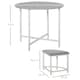 image 3 of HOMCOM Modern Round Dining Table Set with 4 Upholstered Stools, Dining