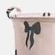 image 6 of OHS Kids Bows Print Laundry Basket Clothes Storage Toy Organiser | Multi | Monochrome