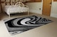 image 3 of Black Marbled Paint Rug | Multi