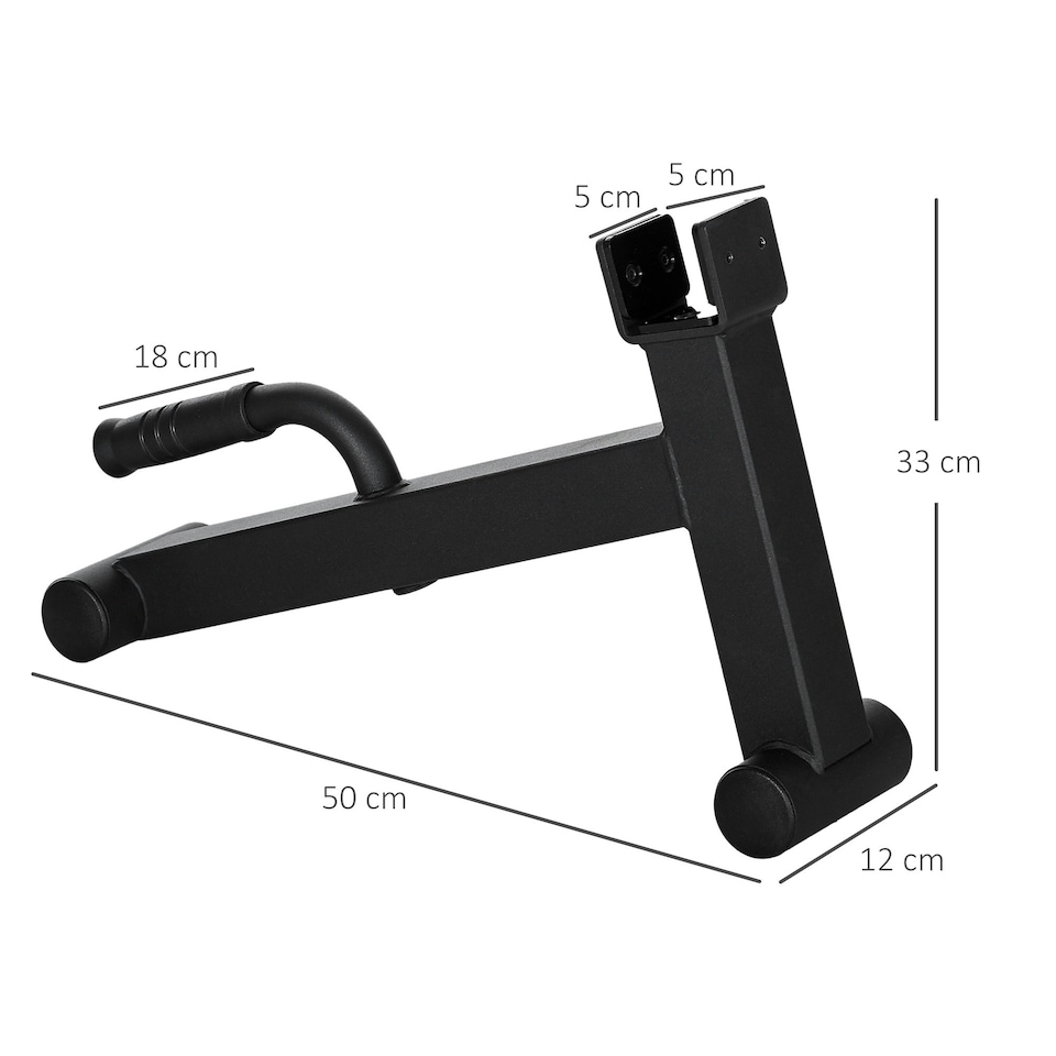 image 1 of SPORTNOW Deadlift Barbell Jack for Loading, Unloading Barbell Plates Black | Short