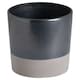 image 1 of Hill Interiors Metallic Ceramic Planter - Grey - L