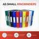 image 2 of Pack of 20 A5 Grey Paper Over Board Ring Binders by Janrax Grey