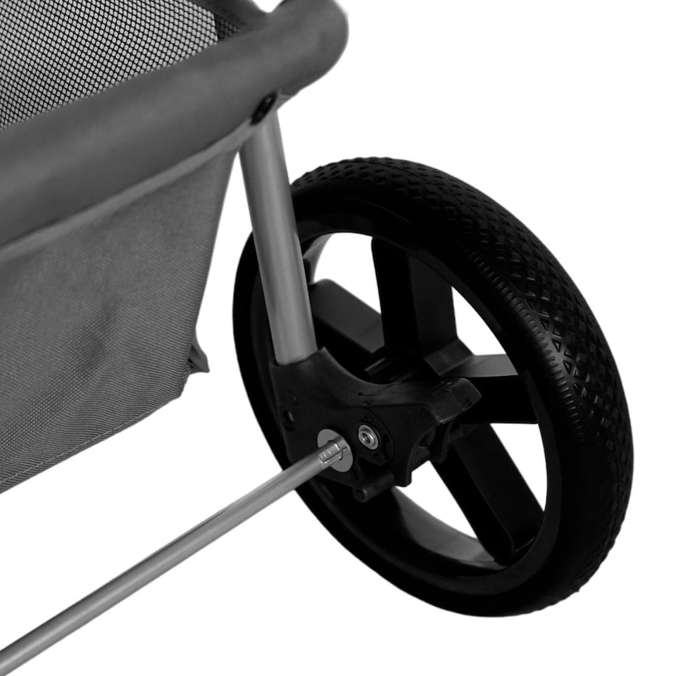 image 1 of Pet Stroller with Rain Cover – Grey | Multi | One Size