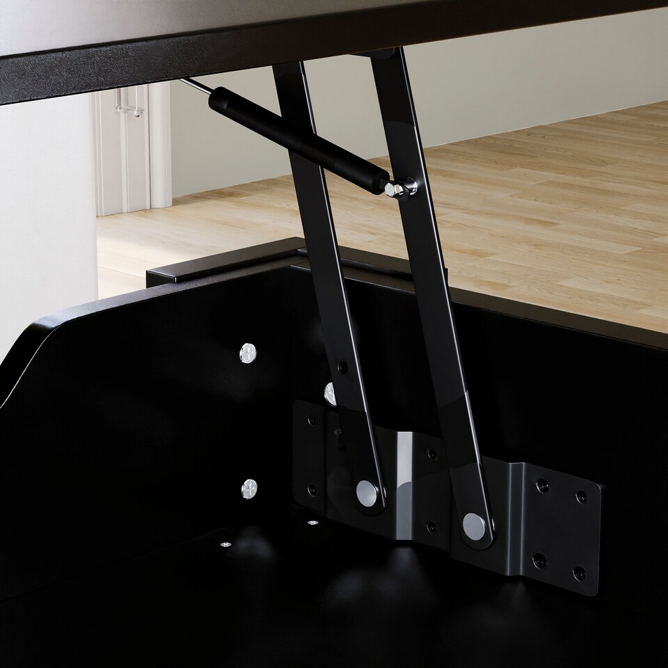 image 1 of Vida Designs Lift Up Coffee Table With Storage Compartment & Shelf, Black