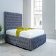 image 1 of Orella Plush King Bed Frame - Steel