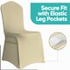 image 8 of Chair Cover Spandex Polyester Stretch, Flat Dining Slipcovers - 10pcs