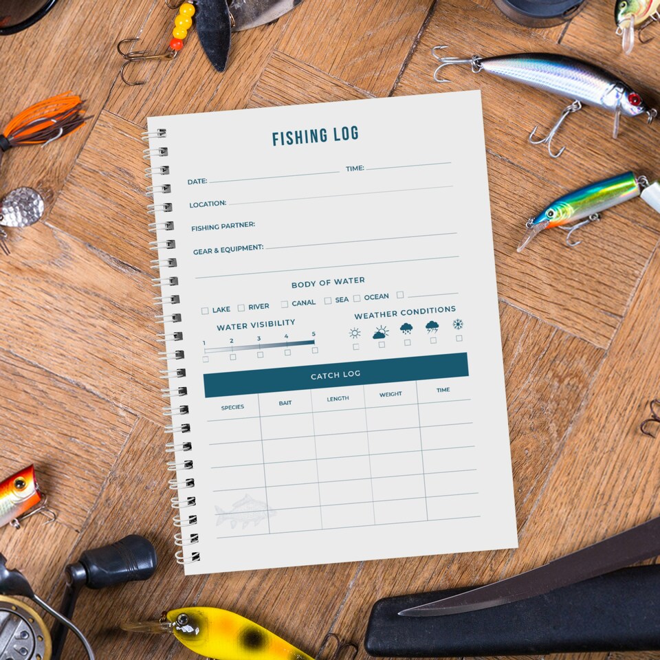 image 1 of Personalised A5 Fishing Log Book