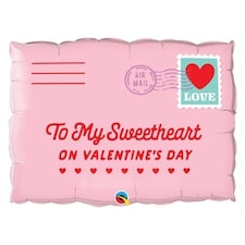 Addressed To My Sweetheart Valentines Helium Foil Giant Qualatex Balloon 76cm / 30 in