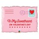 image 1 of Addressed To My Sweetheart Valentines Helium Foil Giant Qualatex Balloon 76cm / 30 in