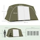 image 5 of Outsunny Camping Tent, Family Tent 4-8 Person 2 Room Easy Set Up