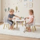 image 2 of AIYAPLAY Kids Table and Chairs Set with Storage Bag White