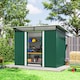 image 7 of Outsunny 8.5 x 4ft Metal Shed with Lightsky Panels, Garden Storage Tool House with Double Doors for Garden, Patio and Lawn, Green