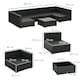 image 7 of Outsunny 7PC Rattan Garden Furniture Set Coffee Table Buckle Structure, Black
