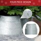 image 10 of HOMCOM 66cm Christmas Tree Collar with Hollow Snowflake Patterns Silver