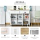 image 4 of HOMCOM Kitchen Island Utility Cart, with 2 Storage Drawers & Cabinets for Dining Room, White
