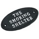 image 2 of The Smoking Shelter Cast Iron Sign Plaque Door Wall House Gate Post Pub Hotel