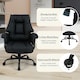 image 4 of COSTWAY PU Leather Computer Chair Ergonomic Office Chair Black