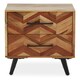 image 1 of Interiors by Premier Two Drawer Bedside Table in Mango Wood Black