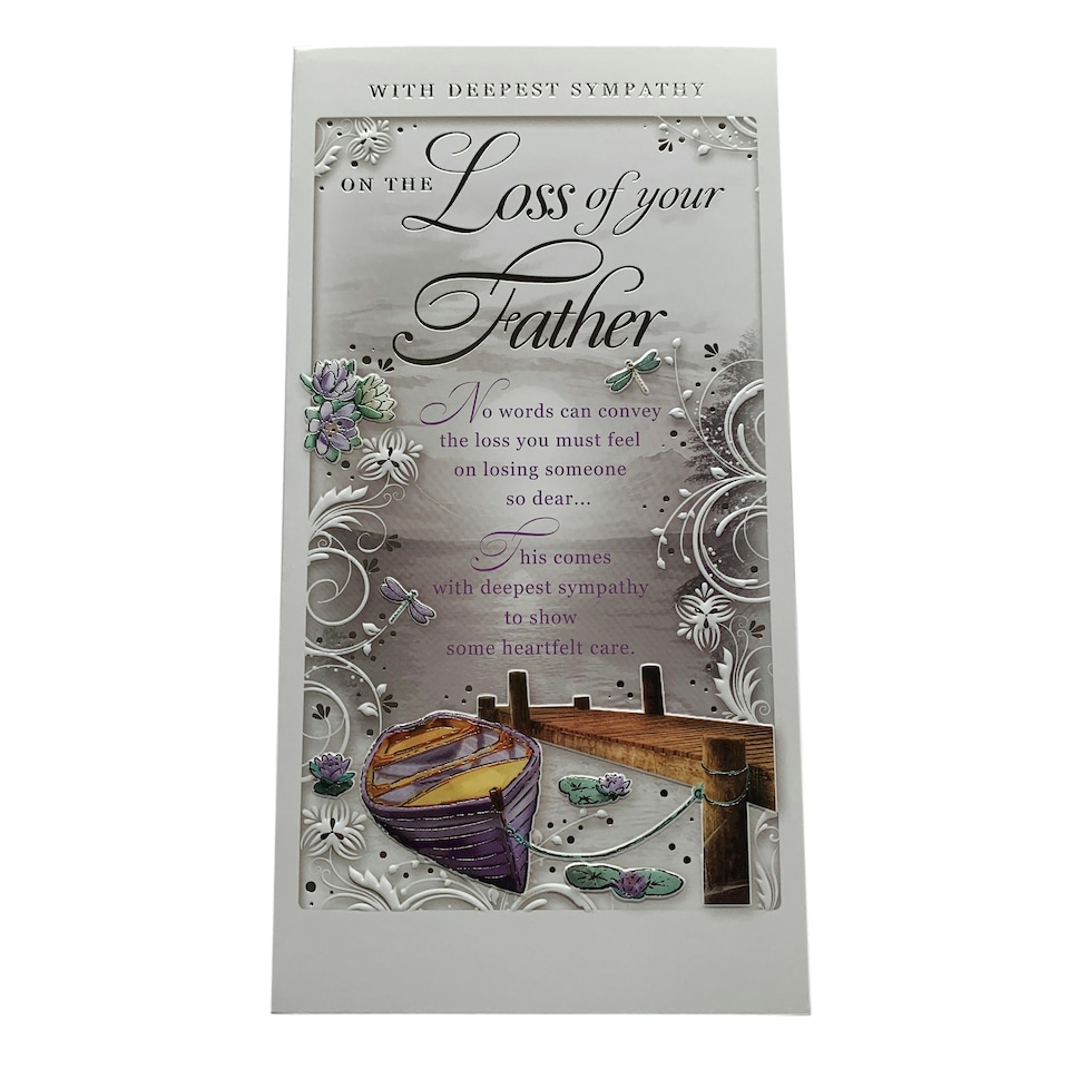image 1 of Loss of Father Dockside Design Sympathy Opacity Card