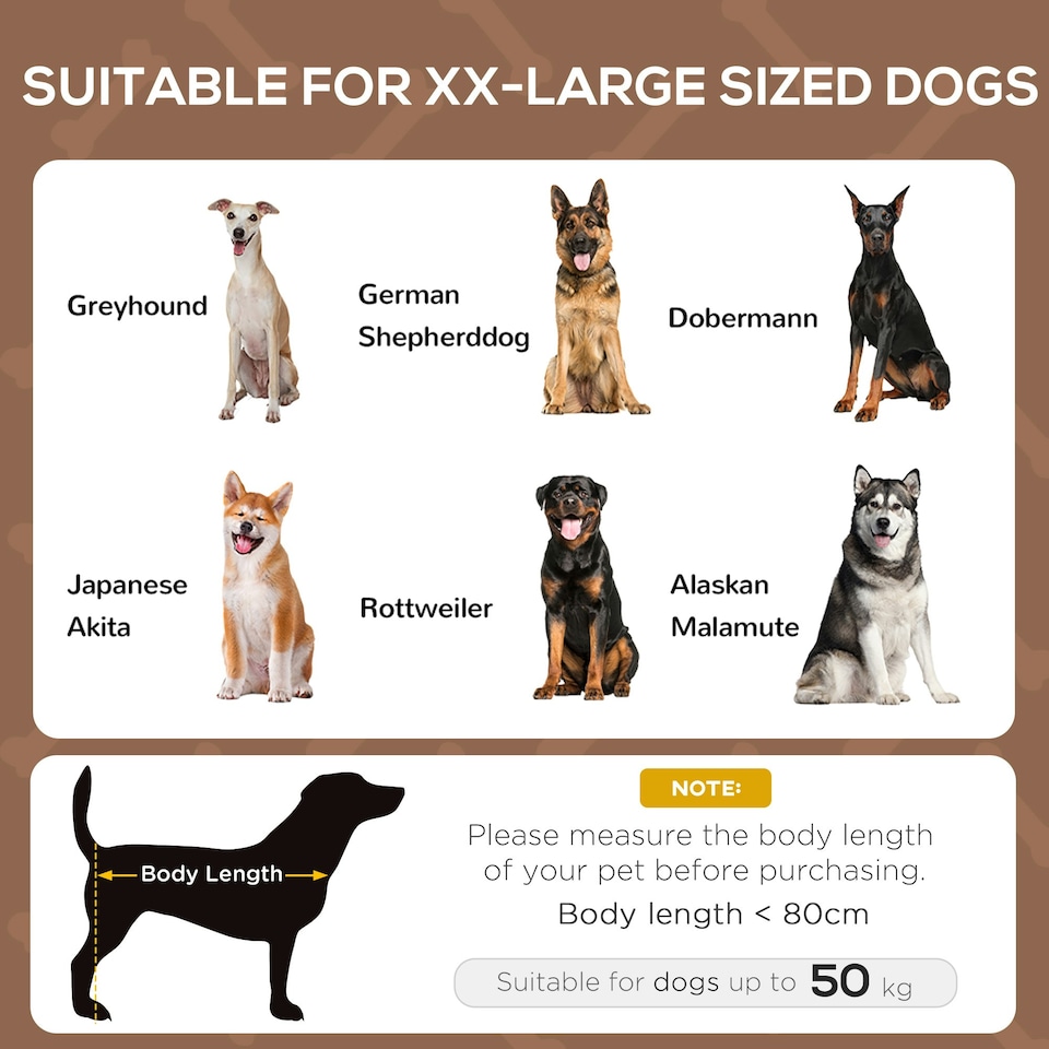 image 1 of PawHut 122cm Elevated Dog Bed Cooling Raised Pet Cot UV Protection Canopy Brown