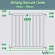 image 2 of Safetots Simply Secure Wooden Gate, 72cm - 79cm, White, Wooden Stair Gate, Screw Fit Baby Gate, Safety Barrier
