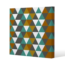 Autumn Geometric triangles (Canvas Print) 77 x 77 x 4cm