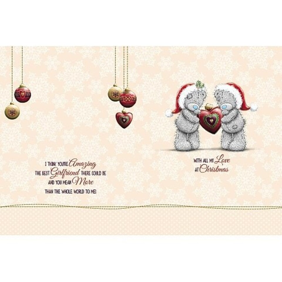 image 1 of Beautiful Girlfriend Large Die-cut Luxury Christmas Card New Gift