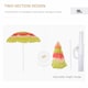 image 4 of Garden Patio Hawaii Beach Sun Umbrella Sunshade Outdoor Folding Tilting Parasol