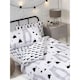 image 3 of PriceRightHome Scandi Bear Duvet Cover Set - Grey/Black/White - Junior | Grey | Toddler