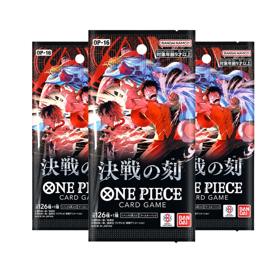 image 1 of One Piece Card Game OP-16 The Time of Battle Japanese 3-Pack Booster Bundle