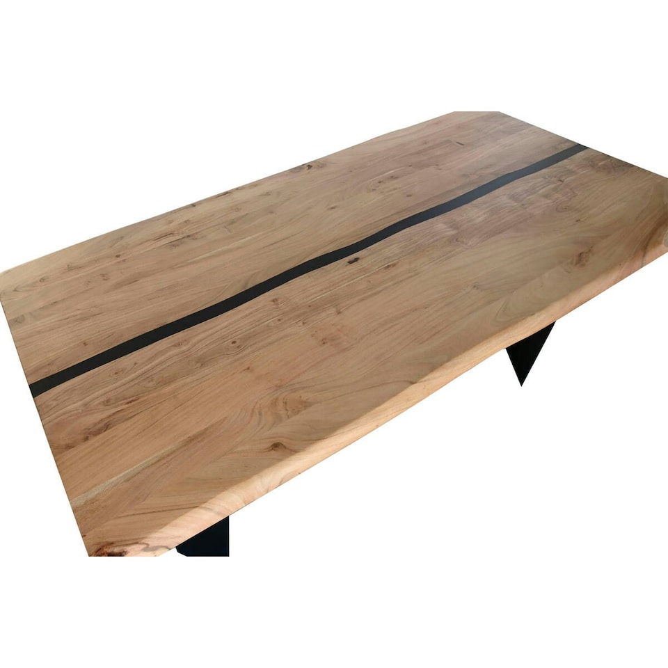image 1 of Dining Table Home ESPRIT Metal Acacia 200 x 100 x 76 cm N/A