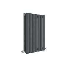 Embrace Horizontal Double Panel Radiator, 600mm x 412mm - Anthracite | Grey | Anthracite | 1