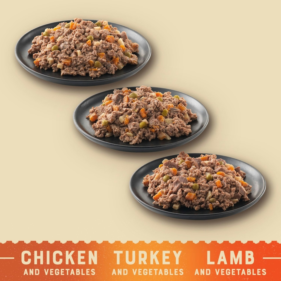 image 1 of James Wellbeloved Grain Free Adult Wet Dog Food Tins Turkey, Lamb & Chicken 12 x 400g
