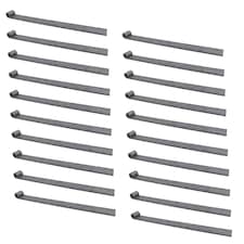 Trailer Tailgate Strap Hinge Self Colour 12.5mm Pin Weld On 460mm Long 20pc Grey