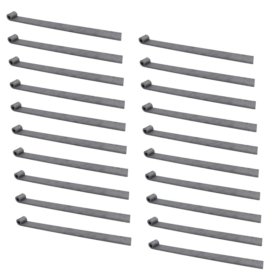 image 1 of Trailer Tailgate Strap Hinge Self Colour 12.5mm Pin Weld On 460mm Long 20pc Grey