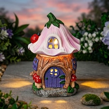 Pixie Roof Fairy House Solar Garden Ornament