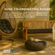 image 9 of Homescapes Garden Bench Cushion Luxury 3 Seater 100% Cotton Indoor Outdoor Seat Pad Black | 143 x 48 cm