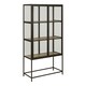 image 1 of Seaford 2 Glass Door Display Cabinet in Black & Oak
