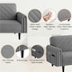 image 6 of Yaheetech Fabric 3-Seater Sofa Bed for Limited Space Grey | Dark Grey
