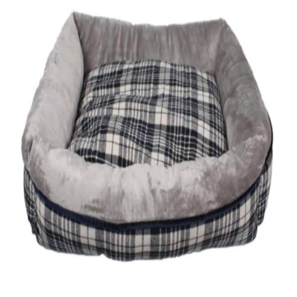 Dream Paws Check Pet Sofa Bed Large