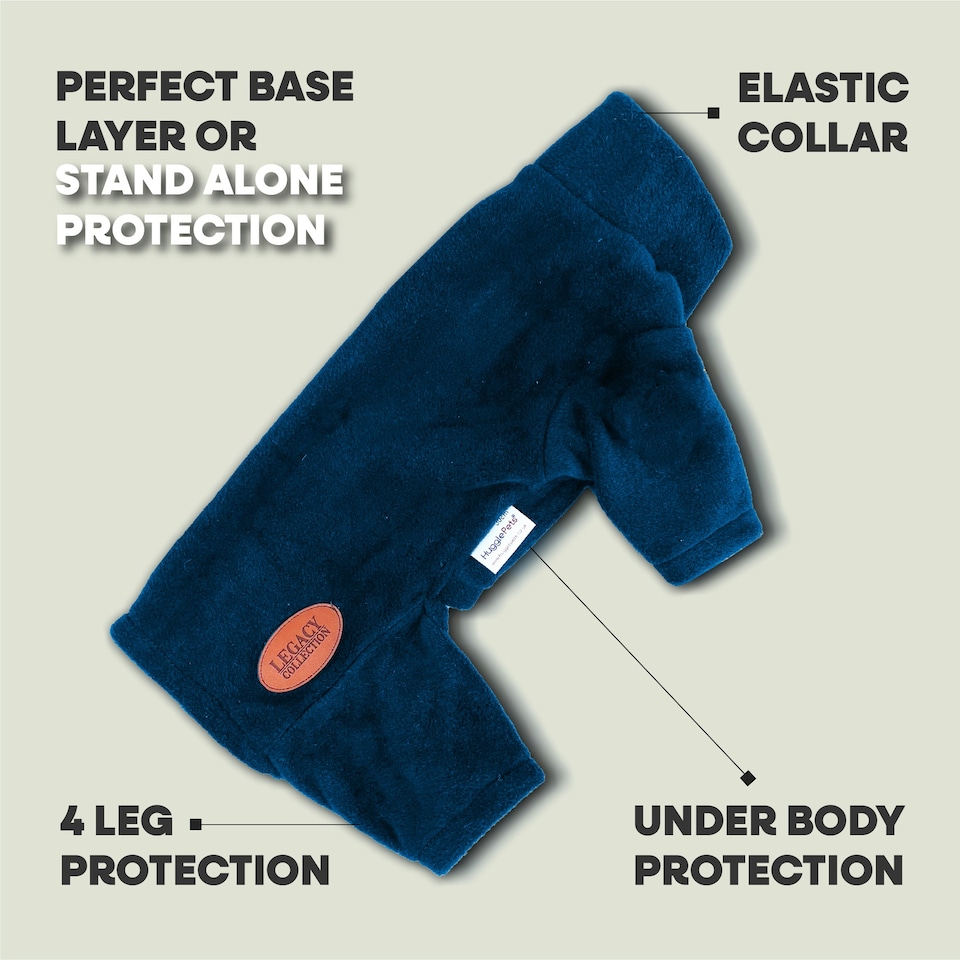 image 1 of HugglePets Legacy Polar Fleece Explorer Dog Jumper Suit | Blue | XL