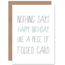 Folded Card Joke Humour Funny Birthday Card
