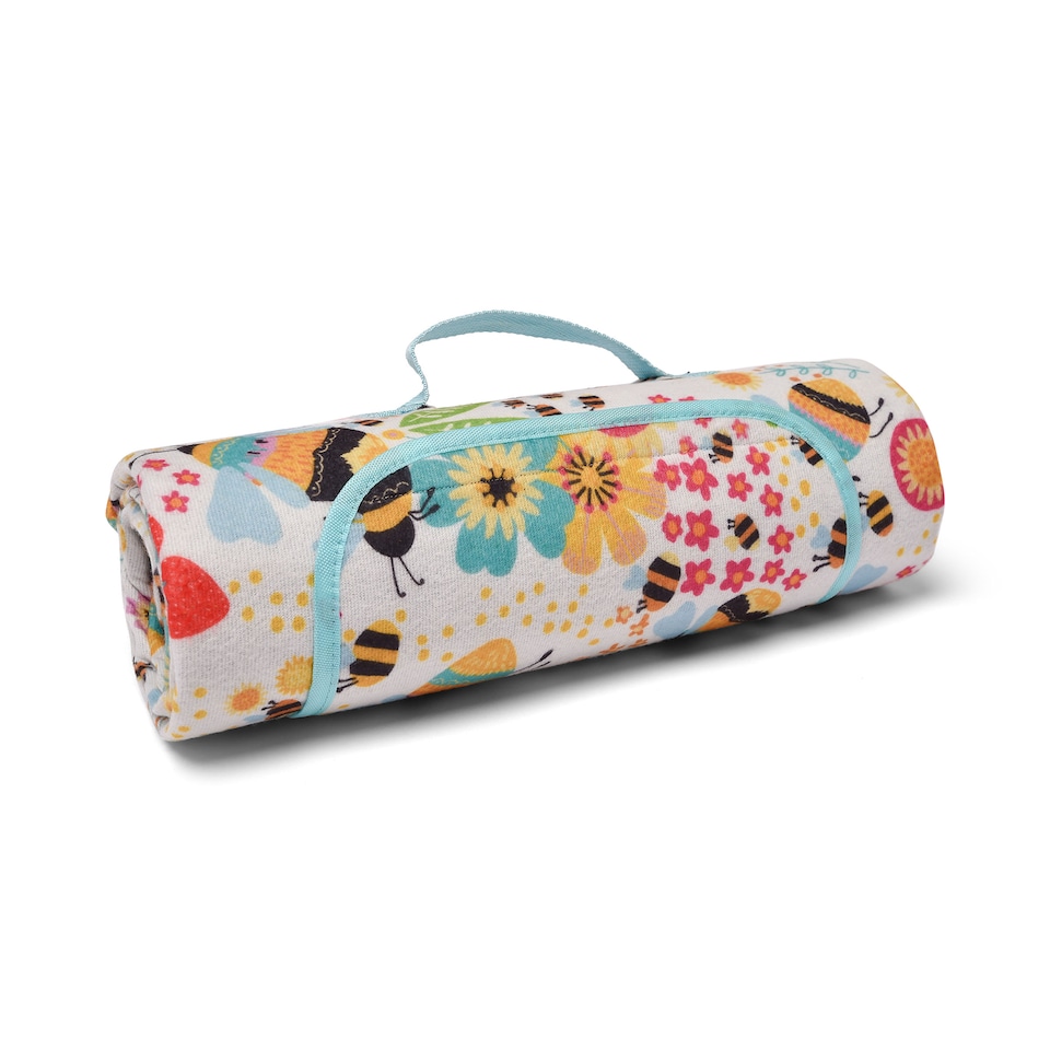 image 1 of Fusion Buzzy Bee Outdoor Picnic Blanket Ochre
