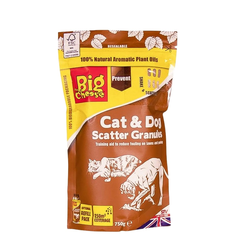 image 1 of Cat and Dog Scatter Granules 750g Natural Plant Oil Garden Pet Repellent for Digging Scratching Fouling Outdoor Patio