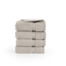 Martex 100% Cotton, 750gsm Face Cloth (Pack of 4)  - Silver Silver | Silver | Face cloth