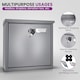 image 3 of FURNISHED Outdoor Wall Mounted Post Box Galvanized Steel | Grey | Grey