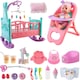 image 1 of 12” My First Baby Doll Play Set – 15 Piece Set with Crib, Mobile, High Chair & Accessories – Soft Body Doll for Kids Ages 3+